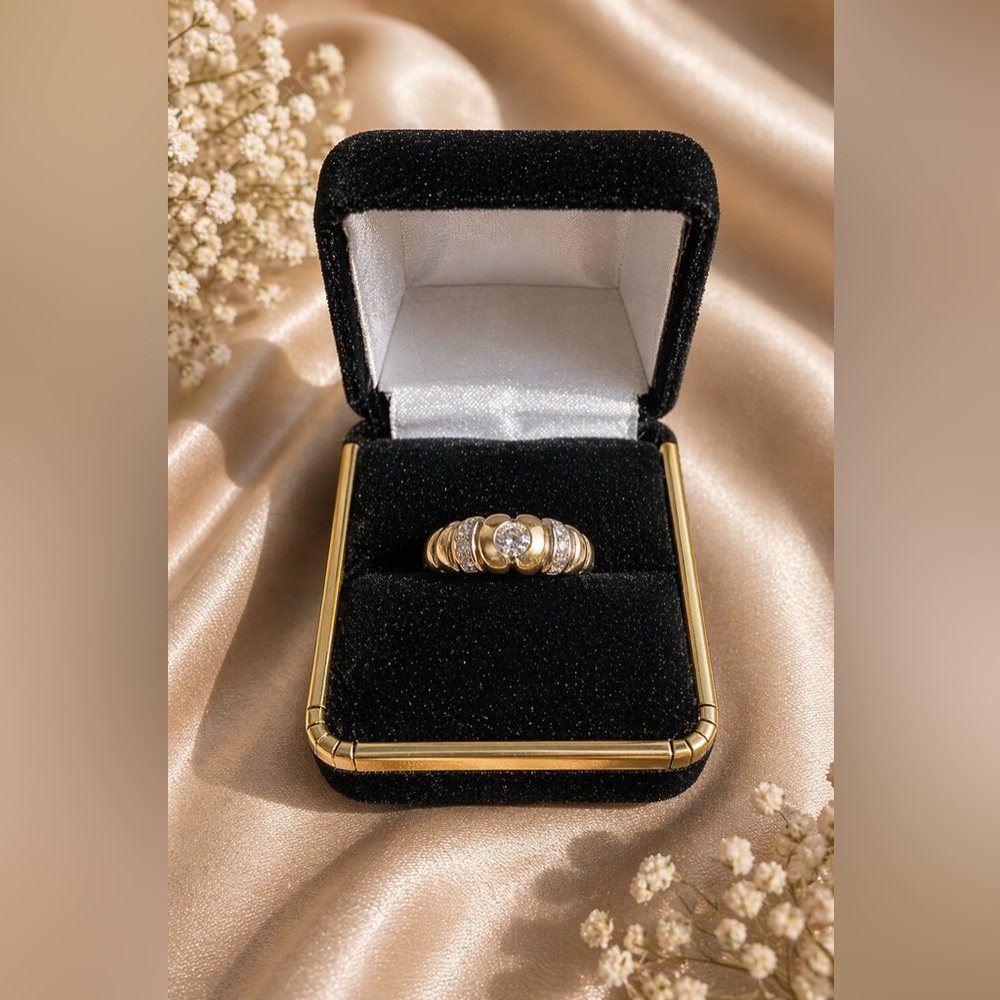 💍 S. Angel Jewelry Yellow Gold Statement Ring - NEW 💍